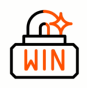 Jackpot games icon with the word WIN.